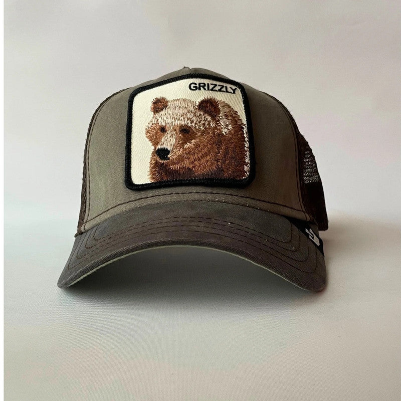 grizzly trucker cap