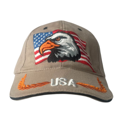 usa eagle brown cap