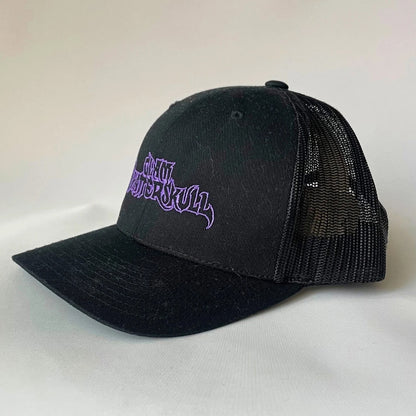 Glam shatterskull trucker cap