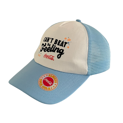 Vintage Coca cola trucker cap white blue