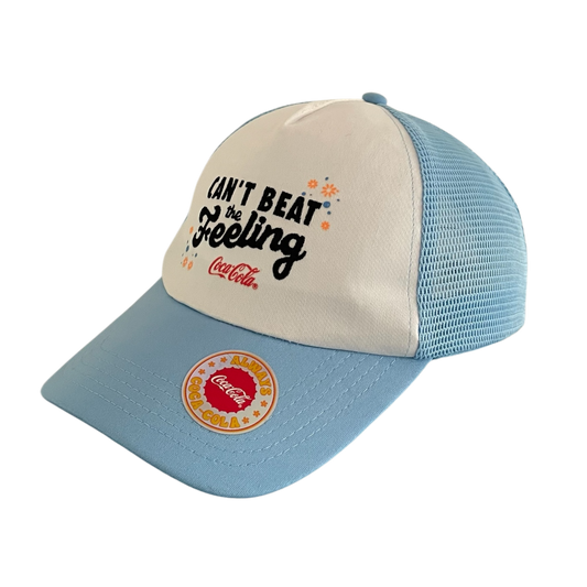 Vintage Coca cola trucker cap white blue