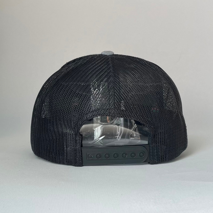 Deer leather patch cap grey/black