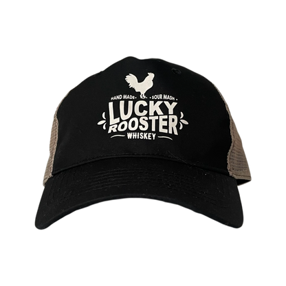 Lucky rooster Whiskey trucker cap