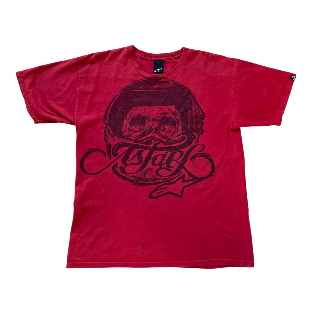 Alpine star head T-shirt Red large