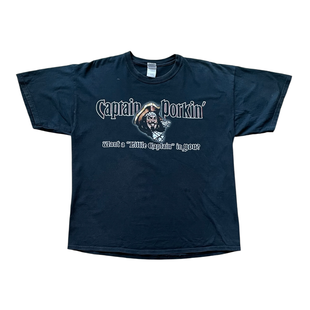 Vintage captain porkin t shirt black