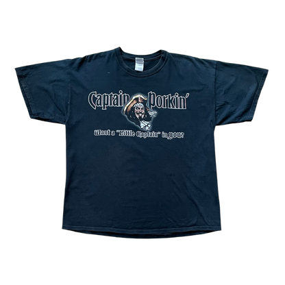 Vintage captain porkin t shirt black
