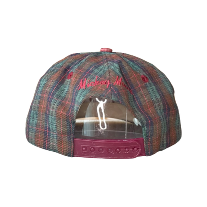 Mickey mouse plaid cap