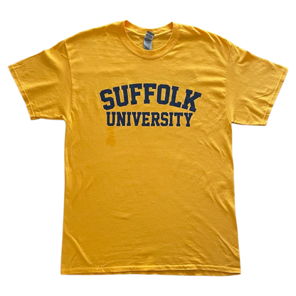 Vintage suffold university T-shirt yellow unisex