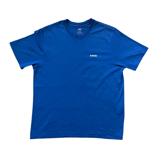 Vintage levi’s T-shirt script logo Large Navy