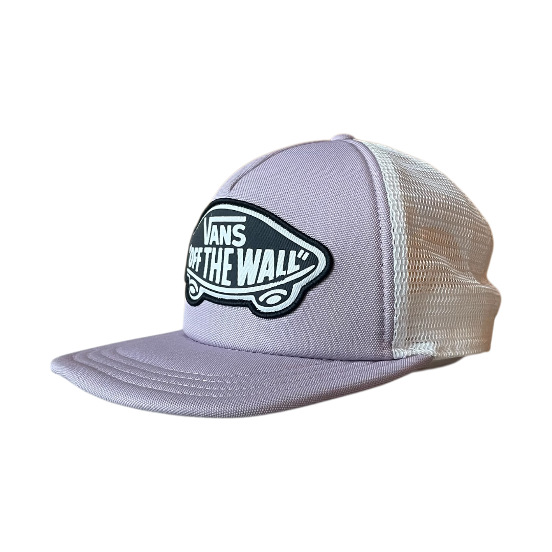 Vans patch logo trucker cap pink white