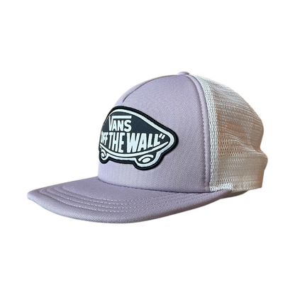 Vans patch logo trucker cap pink white