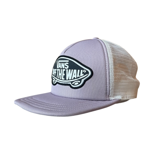 Vans patch logo trucker cap pink white
