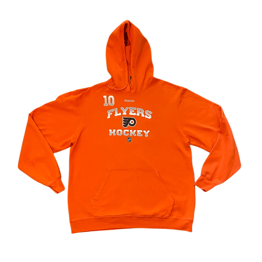 Vintage Reebok flyers hockie hooded sweatshirt Large orange