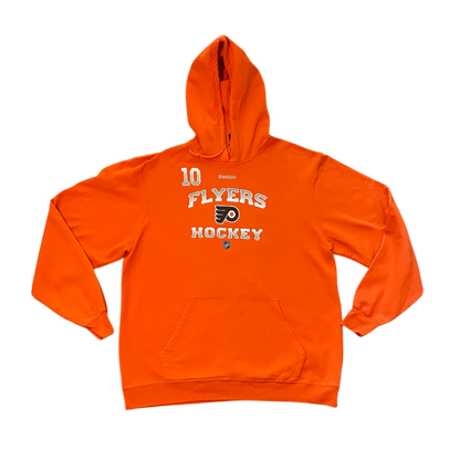 Vintage Reebok flyers hockie hooded sweatshirt Large orange