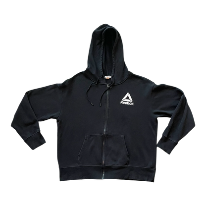 Vomtahe reebok zip up left chest logo hoodie black