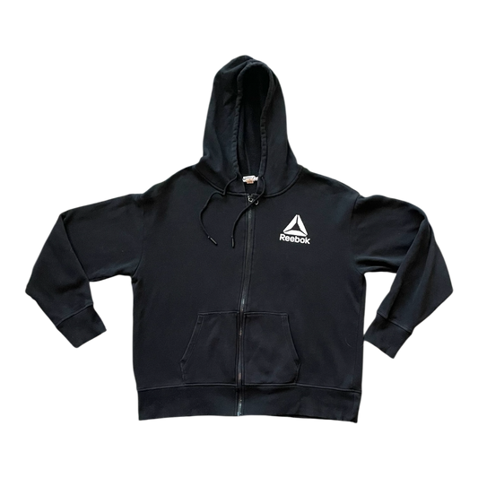 Vomtahe reebok zip up left chest logo hoodie black