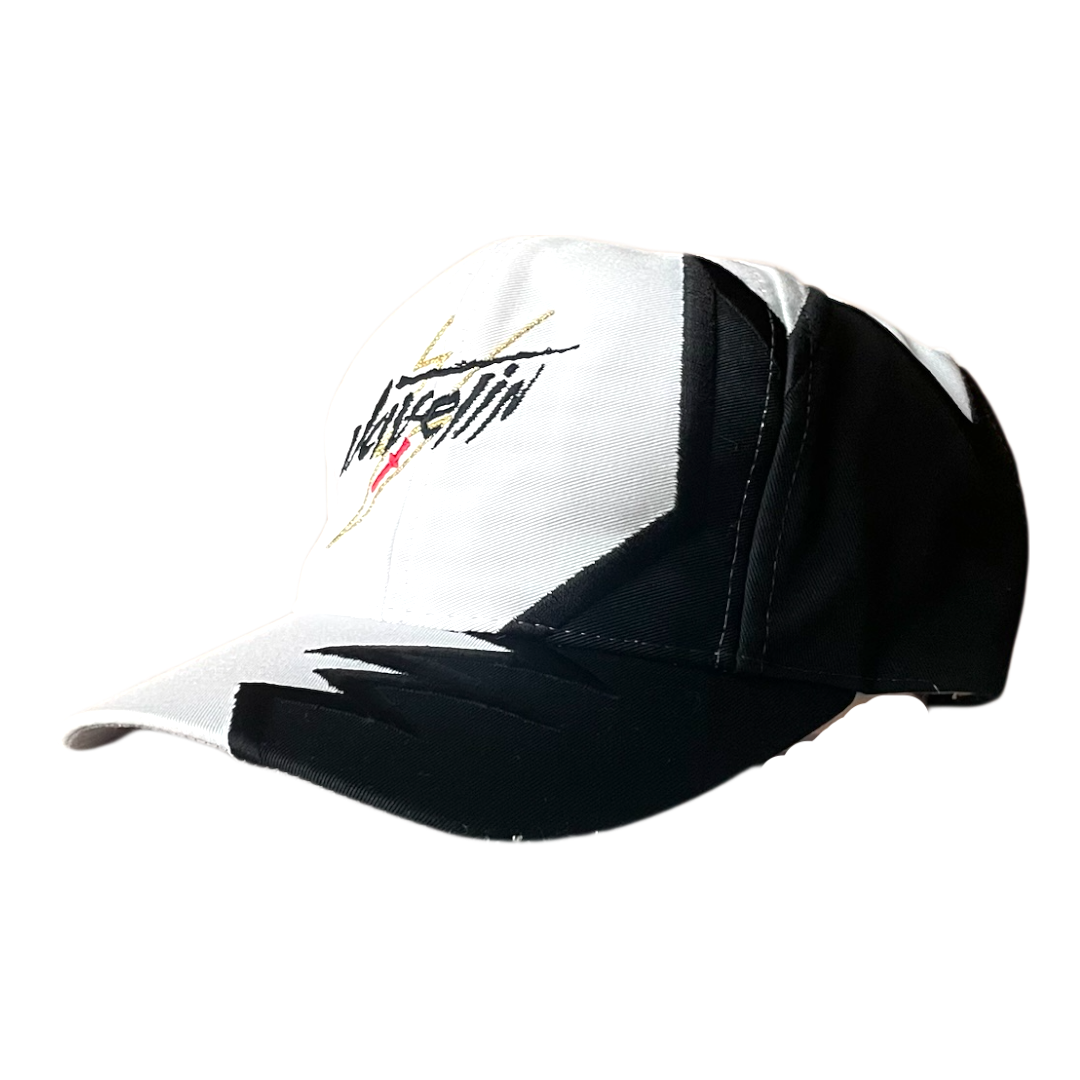 Vintage vaselin cap white black