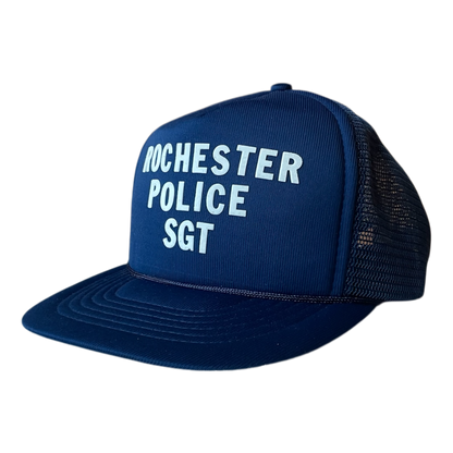 Vintage rochter police sgt. Cap trucker blue
