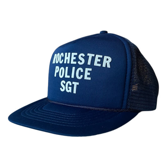 Vintage rochter police sgt. Cap trucker blue