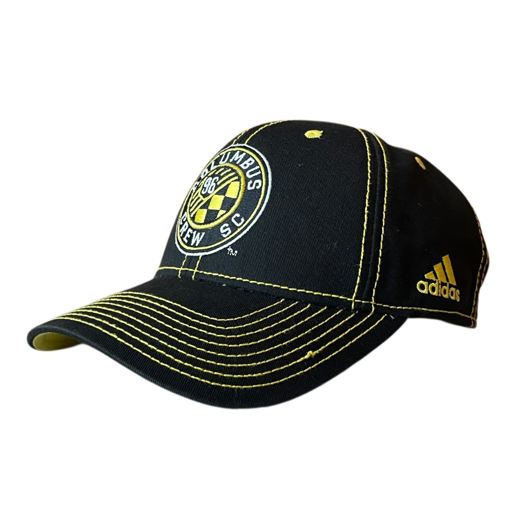 Vintage adidas columbus fitted cap black yellow