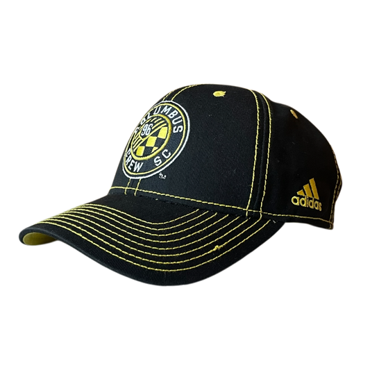 Vintage adidas columbus fitted cap black yellow