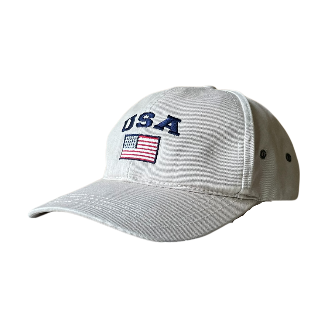 Vintage usa logo flag cap beige
