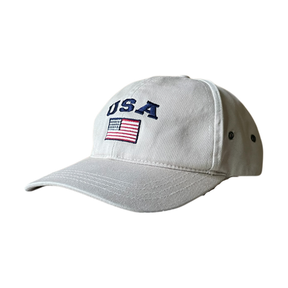 Vintage usa logo flag cap beige
