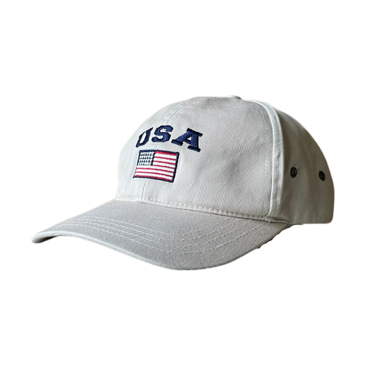 Vintage usa logo flag cap beige