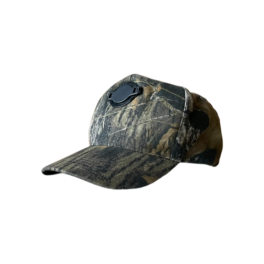 Vintage hunting headlight cap camo