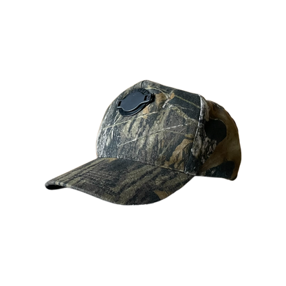 Vintage hunting headlight cap camo