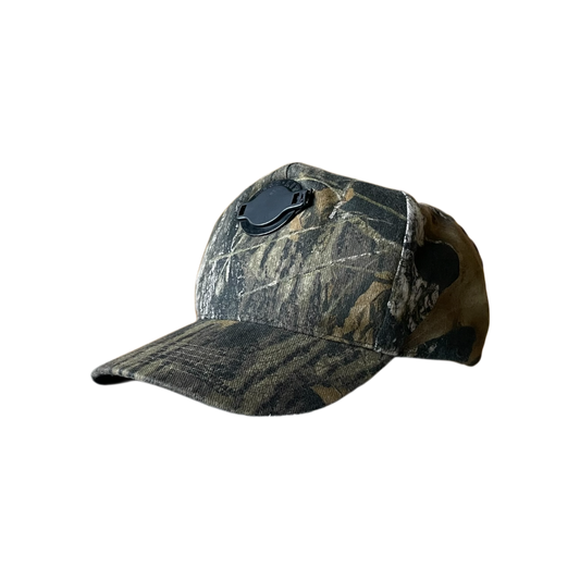 Vintage hunting headlight cap camo