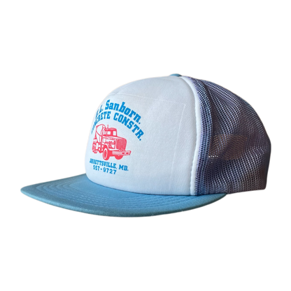 DL Sanborn concrete construction trucker cap