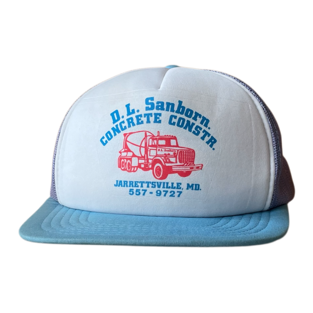 DL Sanborn concrete construction trucker cap