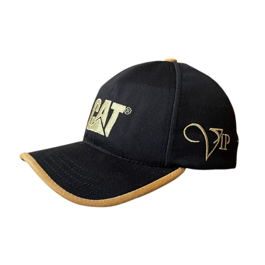 Vintage CAT Vip cap black-gold
