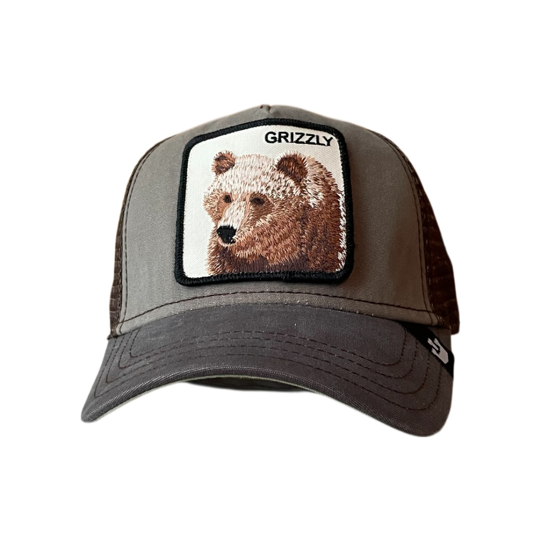 grizzly trucker cap