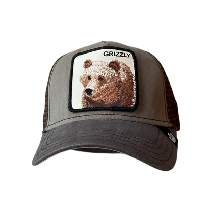 grizzly trucker cap