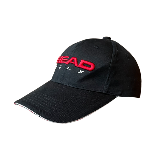 Vintage head golf cap black