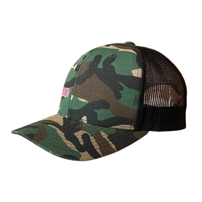 Vintage screw & brew trucker cap camo