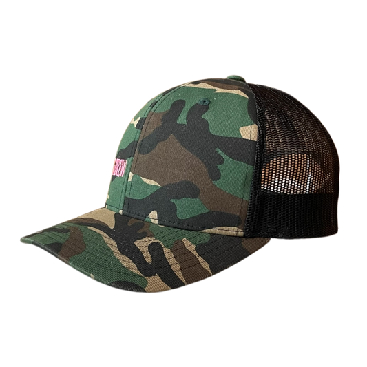 Vintage screw & brew trucker cap camo