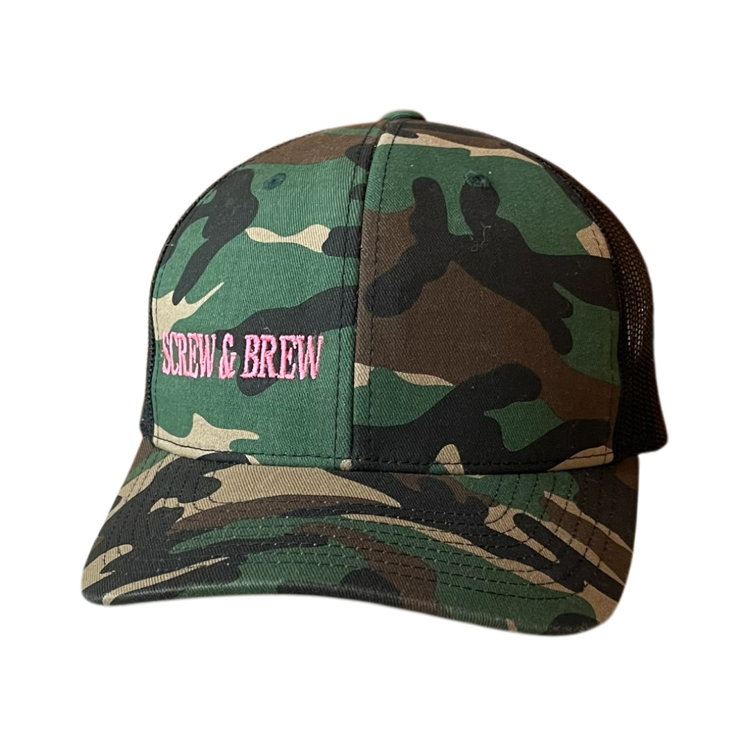Screw & brew trucker cap camo