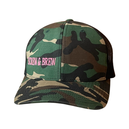 Screw & brew trucker cap camo