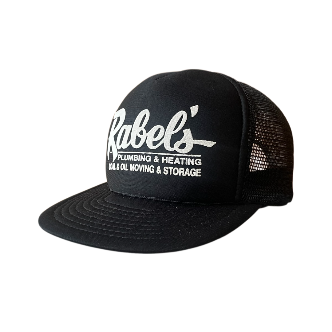 Vintage Rabels plumbing trucker cap black