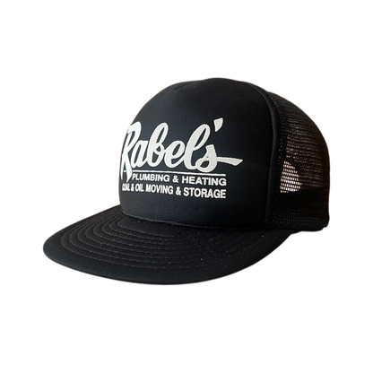Vintage Rabels plumbing trucker cap black