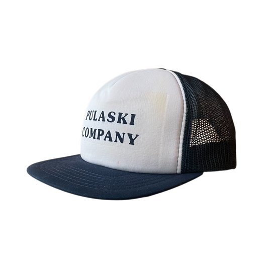 Pulaski company trucker white blue