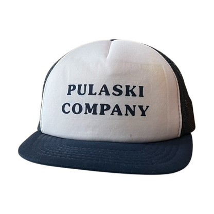 Pulaski company trucker white blue