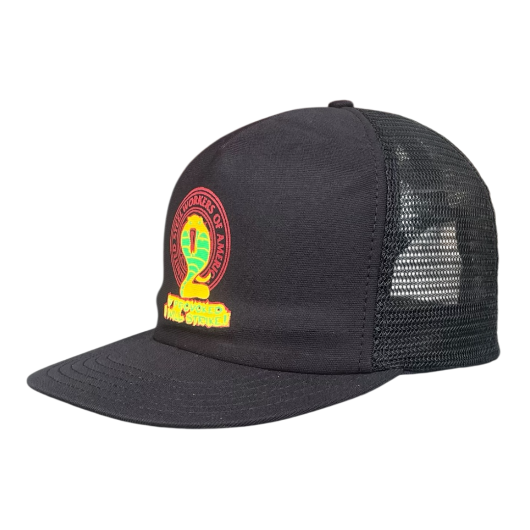 Vintage US steelworkers trucker cap black