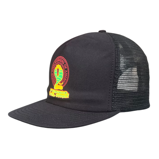 Vintage US steelworkers trucker cap black