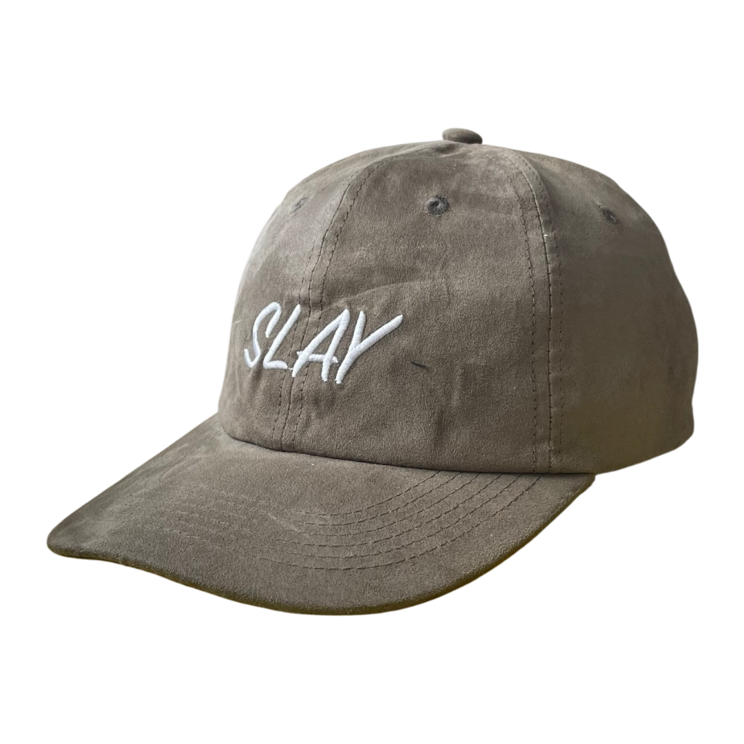 Vintage slay logo cap brown