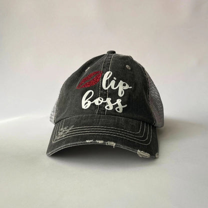 Lip boss trucker cap
