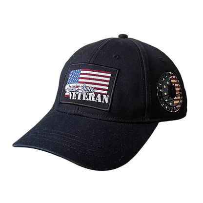 Vintage United States veterans 6 panel black